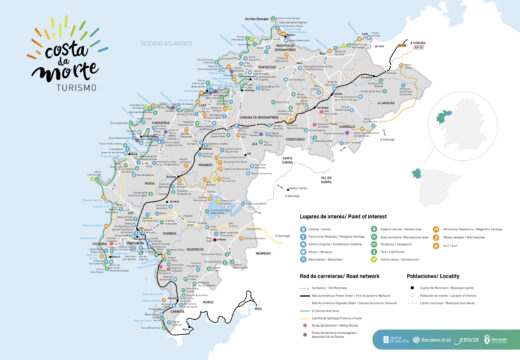CMAT pon a disposición dos visitantes un novo Mapa Turístico da Costa da Morte que sinala máis de 150 lugares de interese nos 17 concellos do territorio